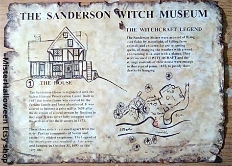 The Sanderson Sisters and the Legend of the Sanderson Witch Museum Sign
